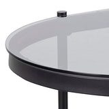 AC Design Furniture Bertha Table Basse, Verre, Gris, H: 42 x B: 95 x T: 50 cm
