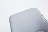 CLP Fauteuil Lounge Design Caracas Tissu I Chaise Confortable Assise et Dossier rembourrés Accoudoir I Fauteuil de Salon Piètement en Métal Gris