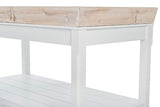 My Flair Tables Basses, MDF, placage, Blanc, Bois Vieilli, 55 x 100 cm