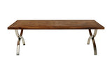 Premier Housewares Table Basse Greenwich, Bois Dense, Naturel, 70x140x42 cm