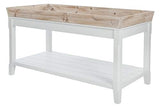 My Flair Tables Basses, MDF, placage, Blanc, Bois Vieilli, 55 x 100 cm
