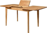 NORDICSTORY Table de salle à manger extensible France, bois massif de chêne, style nordique ou scandinave, design moderne pour salon, 4-8 personnes, 120-160 x 80 x 75 cm (chêne miel)