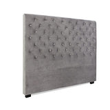 INTENSE DECO Tête de lit capitonnée Constance 160cm Velours Gris