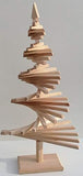 Sapin de Noel 140 cm, Arbre de Noel, Matière Bois Naturel, Sapin de Noel Bois, Sapin Bois, Sapin de Noel Bois,Sapin de Noel en Bois Massif, Décoration, Socle en Bois, Christmas Tree