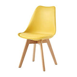mcc direct Lot de 2 chaises de salle à manger, de cuisine, de bureau, chaise design Eva (jaune)