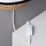 LEDKIA LIGHTING Applique Murale Rotin Marya 290x150x300 mm Naturel E14 Rotin, Textile, Métal pour Décoration Salon, Chambre, Cuisine