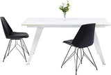 Kare Salle, Table à Manger, Verre, Blanc, 160 40 x90cm