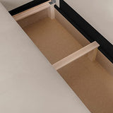 HOMIFAB Canapé d'angle Gauche 5 Places Convertible avec Coffre de Rangement en Velours crème - Giulia