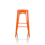 hjh OFFICE Tabouret de Bar VANTAGGIO High Métal Orange, Tabouret Industriel Haut, empilable, 645080