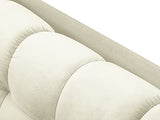 MICADONI - Canapé Mamaia - 2 Places - Velours - Beige Clair