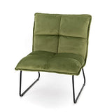 Amadeus - Fauteuil Andy Vert en Velours
