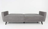 Menzzo Refresha Velours, Gris, Canapé : L220 x P86 x H86 cm