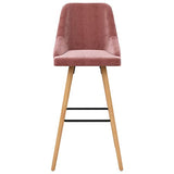 vidaXL 2X Chaises de Bar Sièges de Comptoir Tabourets de Pub Chaises de Bistro Chaises de Comptoir Tabourets de Bar Sièges de Bistro Rose Velours