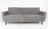 Menzzo Refresha Velours, Gris, Canapé : L220 x P86 x H86 cm