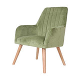 Prague Fauteuil en Velours Vert