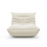 1inchome Togo Chauffeuse 1 Place, Lazy Floor Canapé en Velours Daim Doux Chaise Longue Accent Pouf Canapé pour Salon Chaise d'angle Chambre Salon Bureau (Blanc)