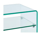 Vente-unique - Table de Chevet STILEOS - 1 Niche - Verre trempé
