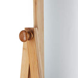 Relaxdays Miroir sur pied en bambou avec plateau de rangement Naturel 160 x 40 x 36 cm