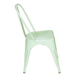 Ventemeublesonline Pack 4 CHAISES LANK Vertes