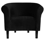 Fortisline Fauteuil Crapaud Monaco Velvet en Velours Noir sièges pour Salon Bistro caféW364_20