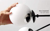 Lampe À Suspension E27 Moderne Décoration créative Salon Pendentif Lumière Fer forgé Pendante Lumière Boule De Verre Plafonnier Abat-Jour Blanc Bureau Cuisine Chambre À Manger bar Lustre