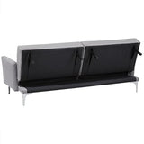 Beliani Canapé Convertible en Polyester Gris 3 Places Taies Déhoussables Rembourré Lucan