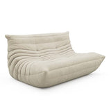 1inchome Togo Chauffeuse 2 Place, Lazy Floor Canapé en Velours Daim Doux Chaise Longue Accent Pouf Canapé pour Salon Chaise d'angle Chambre Salon Bureau (Gris)