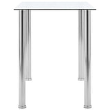 vidaXL Table à Dîner Table de Salle à Manger Table de Cuisine Repas Maison Jardin Terrasse Extérieur Transparent 120x60x75 cm Verre Trempé