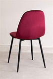 Stylez Chaise Confort en Velours Bordeaux