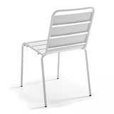 Oviala Palavas - Chaise de Jardin en métal Blanc