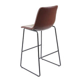 Mendler 2X Tabouret de Bar HWC-E54, Chaise de Bar/comptoir, Vintage - Similicuir Marron