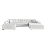 Paris Prix - Canapé d'angle Convertible toven 365cm Blanc