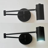 Winlams Applique murale à LED Applique murale intérieure moderne Lampe de chevet Lampe pliante Lampe d'étude simple Lumière chaude (Black) WD180