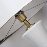 Lampe de Table Lampe de Chevet Lampe De Table en Céramique Américaine Lampes De Table Blanches avec Abat-Jour en Tissu pour Lampe De Chevet De Décoration De Chambre Lampe à Poser