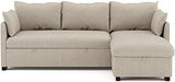 BUDWING Orlando Canapé Convertible d'angle Lit Chaise Longue Coffre Réversible Droite et Gauche Beige