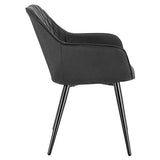 WOLTU BH231an-1,1 Chaise de Salle à Manger Moderne Chaise de Cuisine en Tissu Scientifique et métal,Anthracite