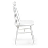Kave Home - Chaise de Salle à Manger Tressia Blanc en Bois Massif de Caoutchouc