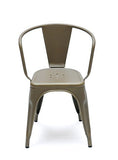 TOLIX - Fauteuil A56 / Modèle Original gravé (Kaki)