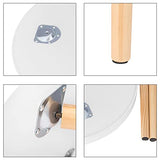 WOLTU Table Basse Ronde en Bois Massif, Petite Table de Salon Décoratif Table d'appoint Moderne Blanche Chêne 50x44 cm (ø x H) TS143ws