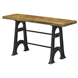 A.S Industries Parquet rustique en fonte à double base pour canapé, console de 150 cm, design moderne, industriel, cuisine, bureau, décoration rustique pour la maison