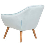 Beliani - Fauteuil - Karis - en Velours, Bleu Clair
