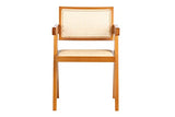 Adda Home Chaise, Bois d'orme/rotin, Marron, 56X61X84 CM