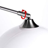 CCLIFE Lampe Lampadaire à arc salon courbée - Lampe arceau moderne en chrome - Lampadaire sur pied marbre- Couleurs au choix: Blanc/Orange, Couleur:Blanc