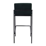 Damiware LEV Tabouret de Bar - Velours - Couleur Vert Foncé - Tabouret de Bar Assise 75 - Tabouret Bar Industriel Chic - Tabouret Velours - Assise Confortable - Qualité supérieure