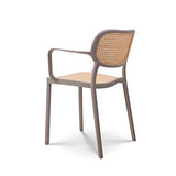 Kosmi - Chaise de Salle à Manger Beige au Style Vintage avec accoudoirs