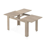 Table de salle à manger à rallonge, table de salon ou de cuisine, finition en chêne canadien, modèle Kendra, dimensions : 140-190 cm (longueur) x 90 cm (largeur) x 78 cm (hauteur).
