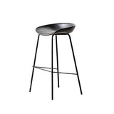 FIONAT Tabouret de Bar avec Repose-Pieds Et Dossier Chaises de Bar en Cuir PU Noir Jambes en Métal Vintage Rétro Petit Déjeuner Tabourets de Bar pour Comptoir Sièges de Cuisine Hauteur 65 Cm