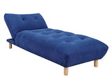 Méridienne Convertible clic-clac en Tissu Bleu Vincent