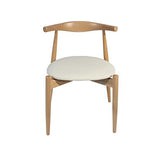 Rojas Mobiario SIL0269 Chaise, Structure en Bois de hêtre Massif et Assise tapissée en Simili Cuir, Blanc/Noir, Taille Unique