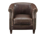 Fauteuil Club 100% Cuir Vieilli ENGUERRAND